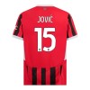 Virallinen Fanipaita AC Milan Jovic 15 Kotipelipaita 2024-25 - Miesten